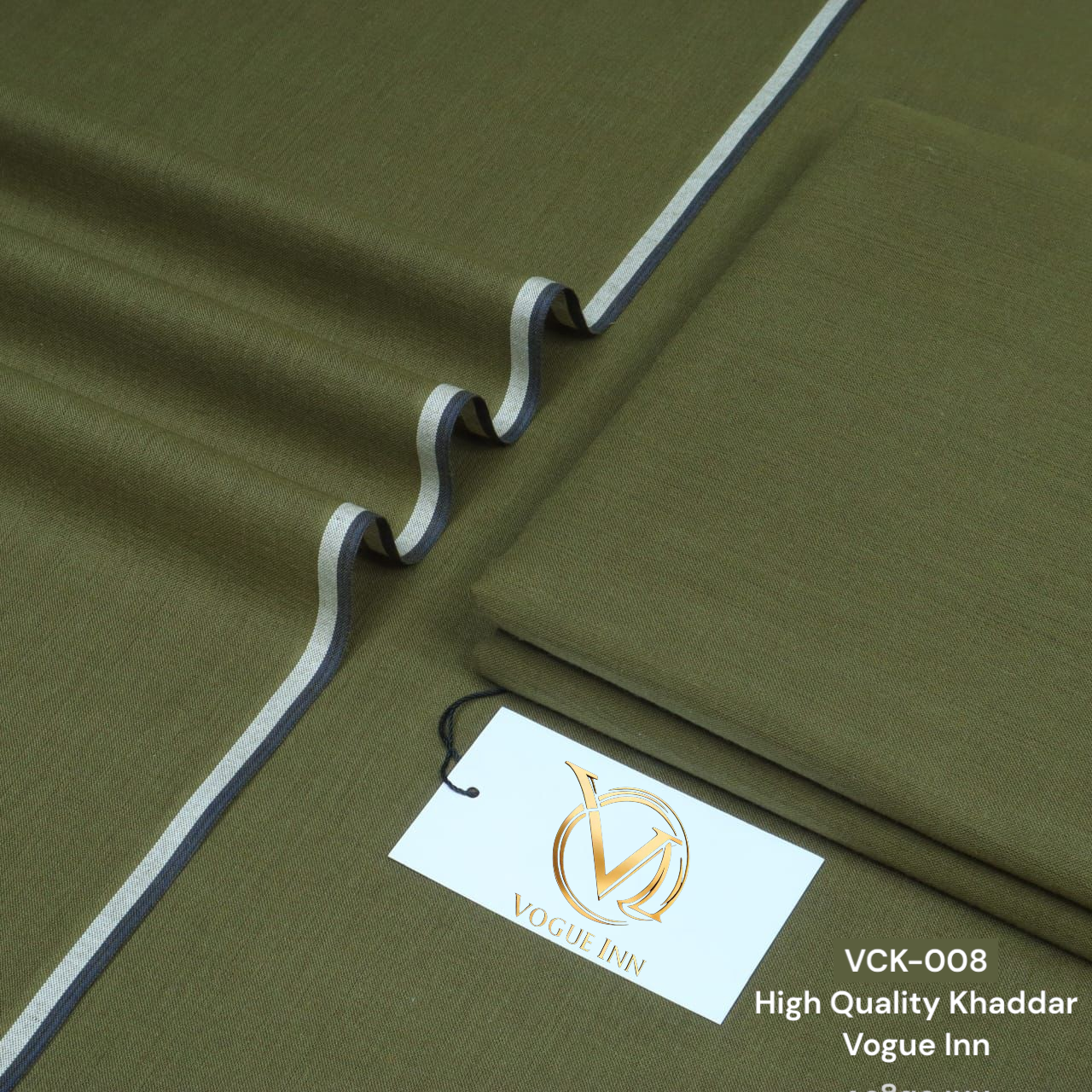 Olive Green Cotton Khaddar ( VCK - 008 )