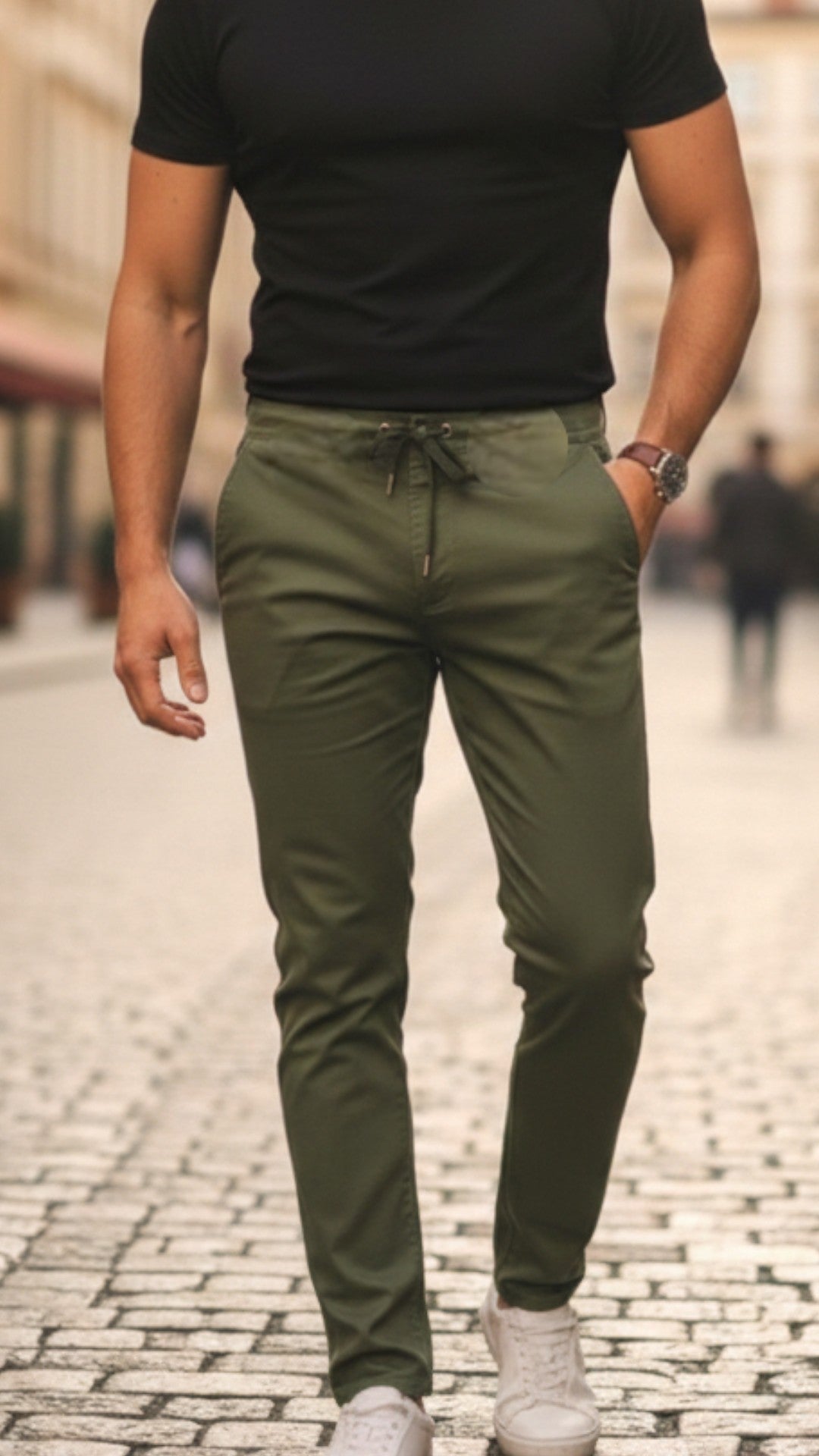 Commando Green Cotton Trouser