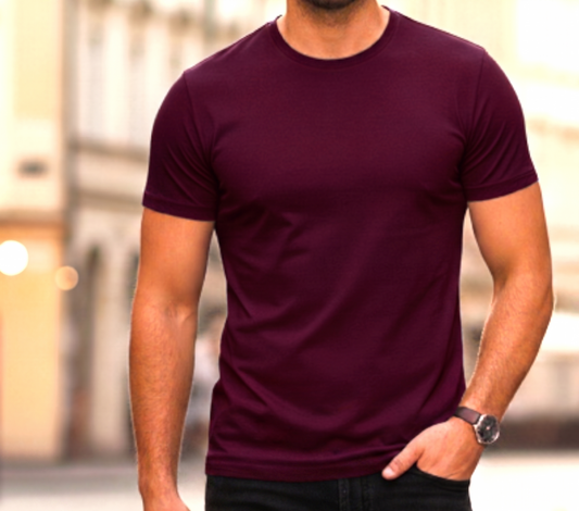 Pearl Red Cotton T Shirt
