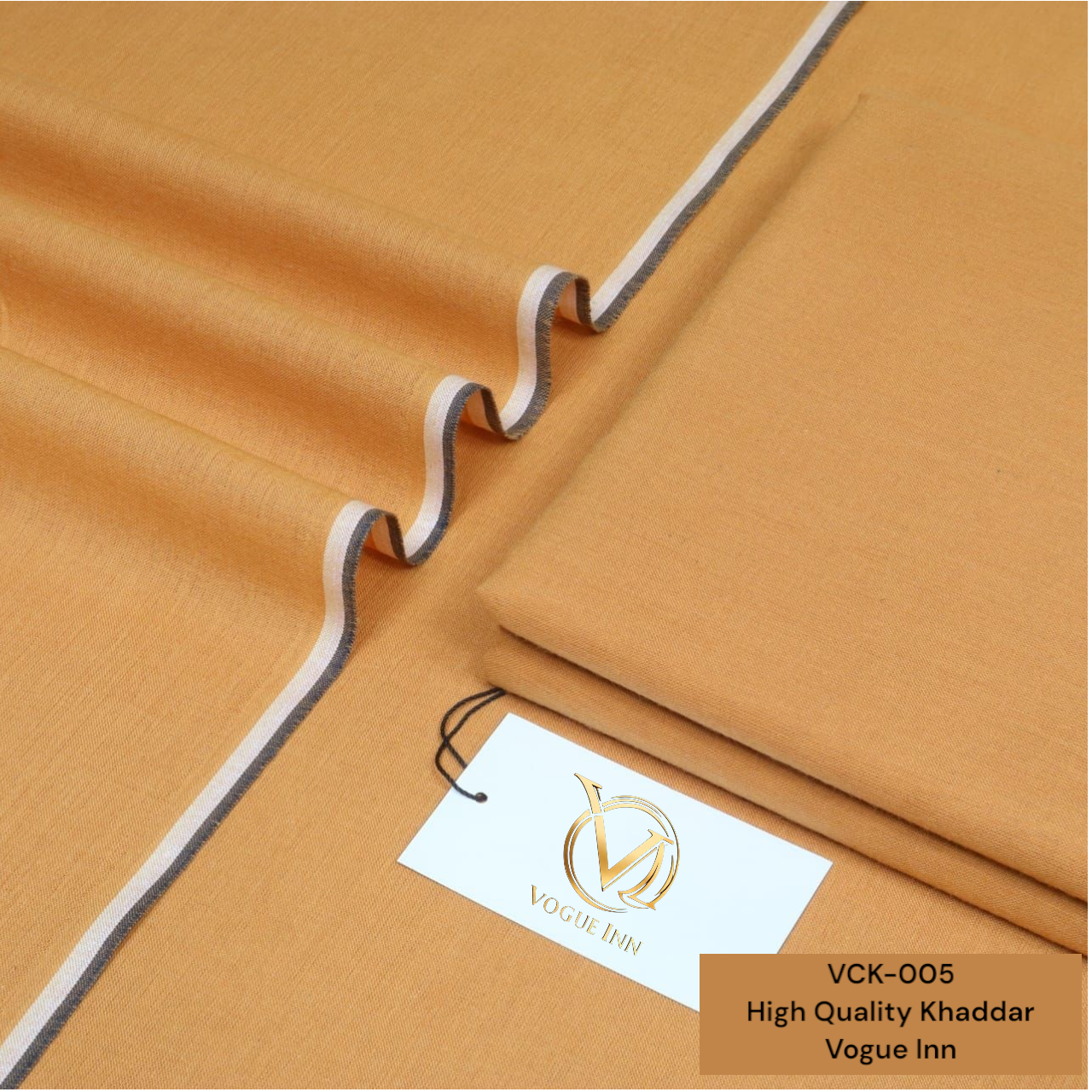 Camel Brown Cotton Khaddar ( VCK - 005 )