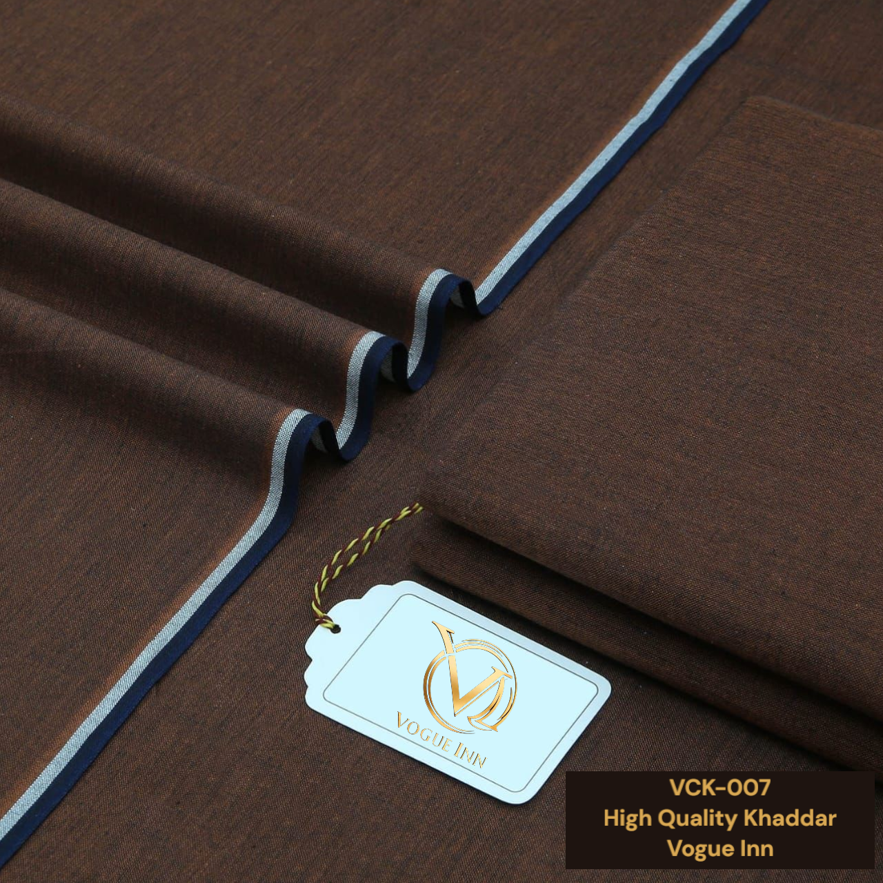Mountain Brown Cotton Khaddar ( VCK - 007 )