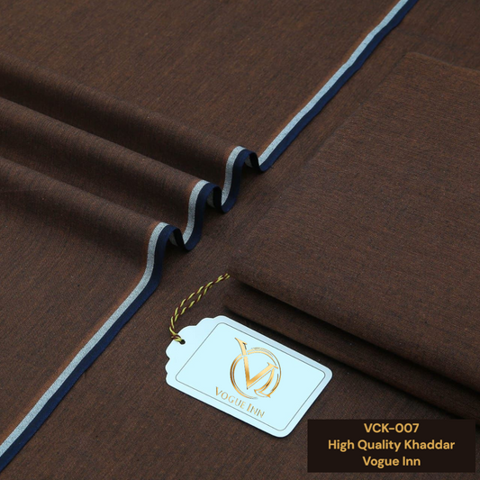 Mountain Brown Cotton Khaddar ( VCK - 007 )