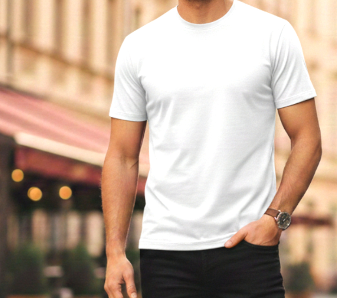 White Cotton T Shirt